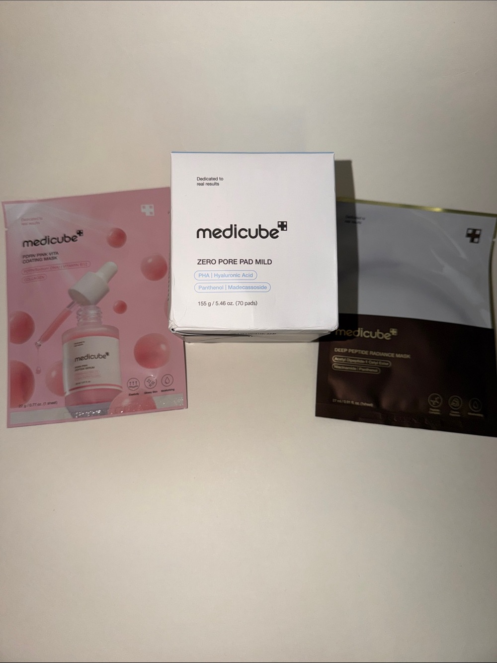 Medicube Zero Pore Pad Mild Toner Pads and 2 Medicube Face Masks